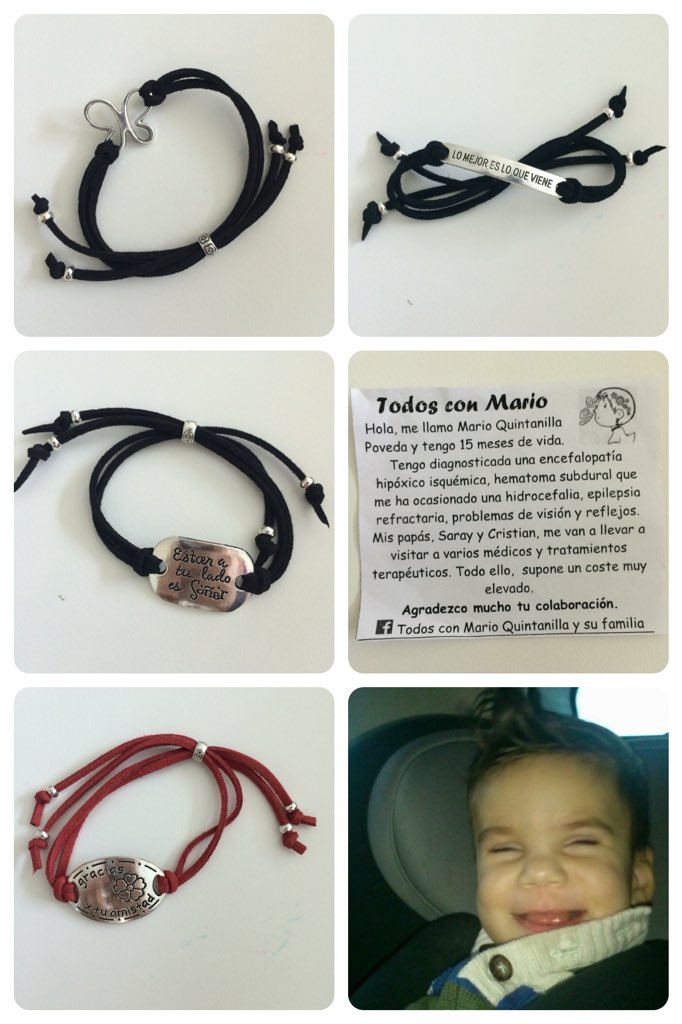 SilviaP53's tweet photo. Pulseras solidarias para Mario Quintanilla. #todosconmario #solidaridad #apoyo #bebe #brain #help #baby #solidarity https://t.co/NPgQJM0Z9U