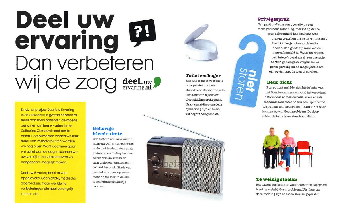 Het Catharina ziekenhuis verbetert door patiëntervaringen via CareRate. Dit tonen zij vol trots in hun magazine.