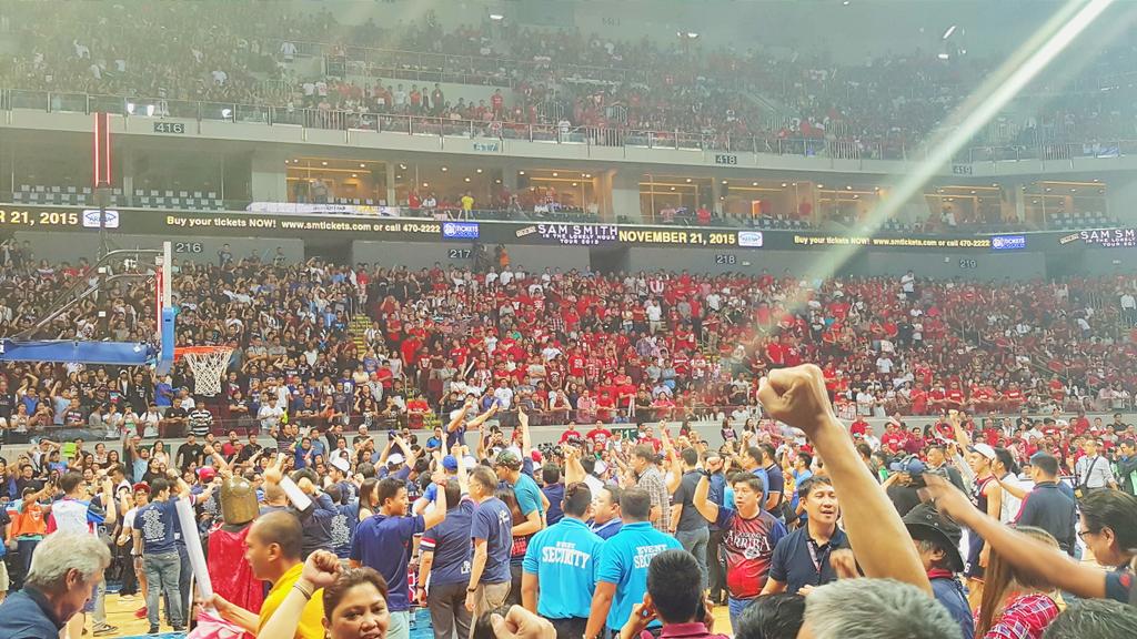LiveSmart's tweet photo. #SmartNCAA The valiant Letran Knights gets its 17th title!! Congratulations Letran! Final score is 85-82. https://t.co/kuZbJEk3sk