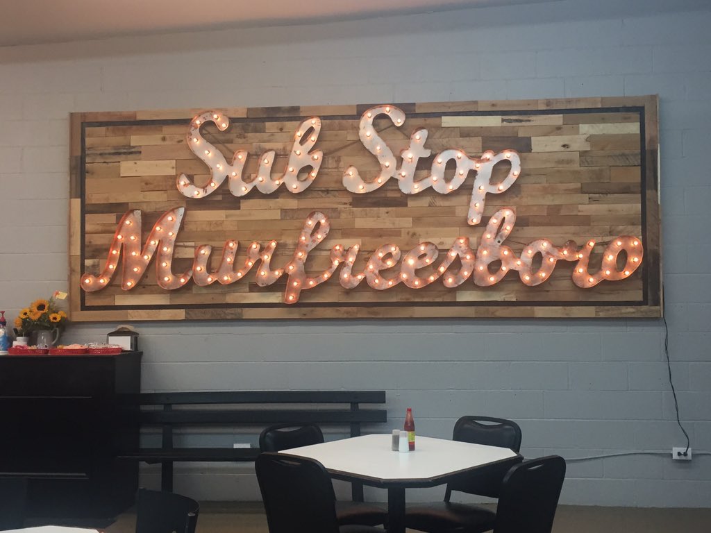 PaigeinTN's tweet photo. Back in the 'Boro! Popped into the new Sub Stop this morning @WKRN spoiler alert: subs for breakfast https://t.co/KRJQfp9KTz