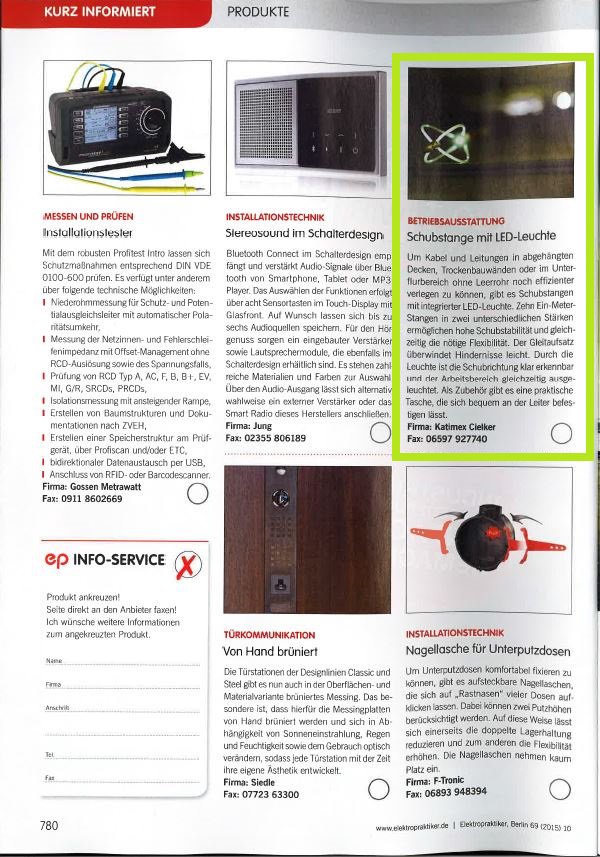 Katimex's tweet photo. In der aktuellen Ausgabe des Magazins stellt @Redaktion_ep unser Schubstangen Profi-Set vor!
Vielen Dank dafür :) https://t.co/BcvqDFXu75