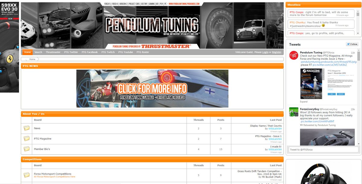 PTGforza's tweet photo. PTG has a new home: https://t.co/sRjSQklMBH #PendulumTuning #Forza #ForzaMotorsport #Forza6 https://t.co/UsRw0yzLXX