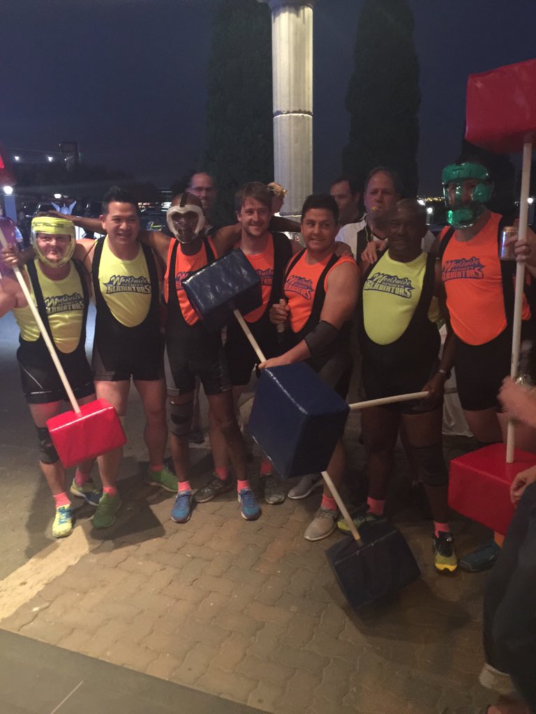 nedbanksport's tweet photo. How cool is the team from @WorldwideSport2 looking tonight at the #gladiatorquiz? Well done guys! https://t.co/0YZdfjnr3N
