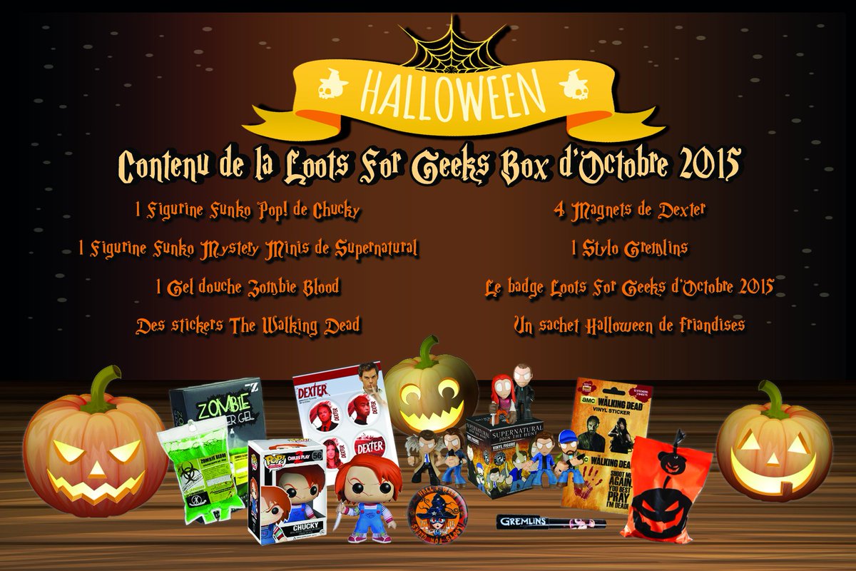 LootsForGeeks's tweet image. Contenu de nos Boxs d&apos;Octobre 2015 sur le thème d&apos;Halloween #3
#BoxGeek