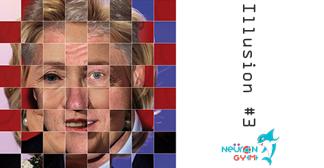 neurongym's tweet image. We can probably see both Bill and Hillary Clinton.Brain has the power to extract an image from bits of visual info.