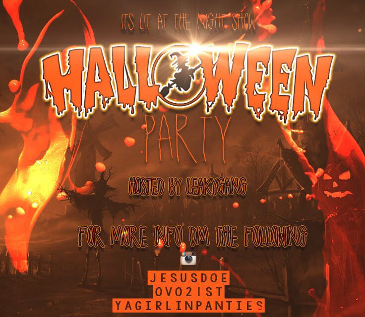 MILLYYGOTAK's tweet photo. Halloween Party Tmrw #LEAKYGANG
DM FOR INFO https://t.co/t0Kd80HuGh