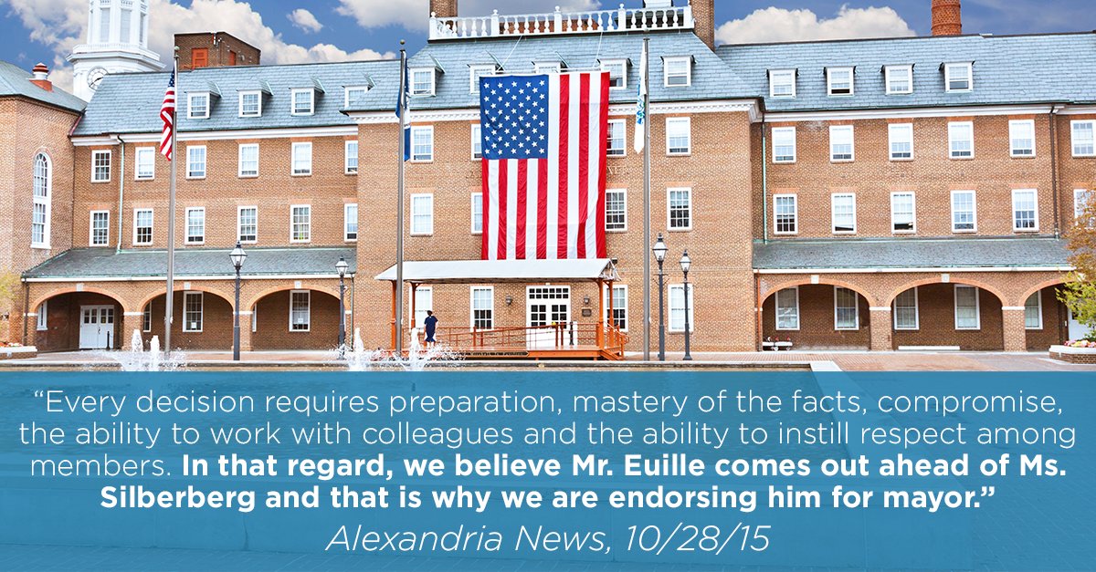 BillEuille's tweet photo. I am proud to receive the endorsement of the @alexandrianews! https://t.co/nI1pZAYjhP