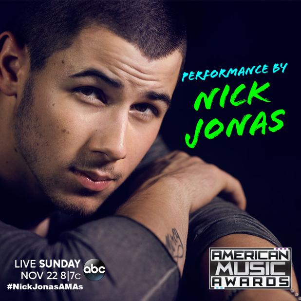 nickjonas's tweet photo. I'm so excited for @TheAMAs on November 22nd! What song do you guys think I should perform? #AMAs https://t.co/0qgZyWUCR9