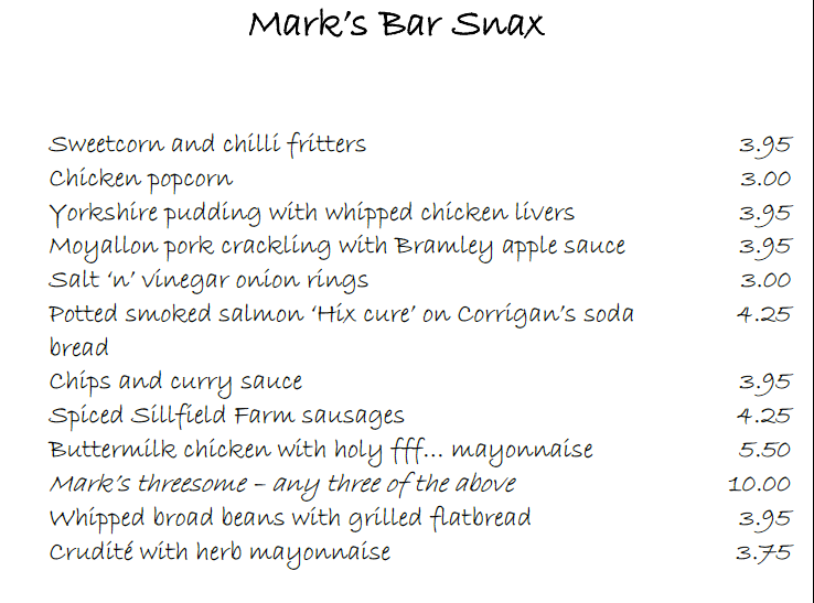 WeLoveFoodTweet's tweet photo. Why did we not know about this bar snack menu @Marks_bars @hixterbankside? Chips and curry sauce! https://t.co/5CpUKqxigF