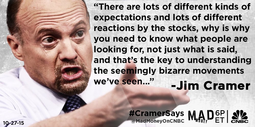 MadMoneyOnCNBC's tweet photo. It's all about expectations. #CramerSays https://t.co/h3KxBLzAiq