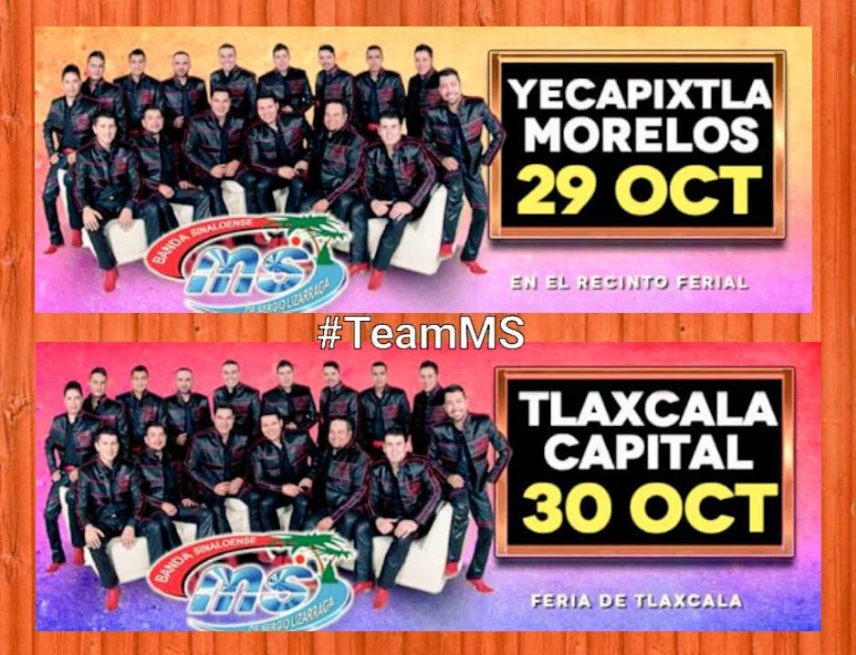 Hexperiencia_ms's tweet photo. Hoy @BANDA_MS en
#Yecapixtla #Morelos 
Mañana #Tlaxcala 
#MSGIRA2015 #Piénsalo https://t.co/5IDUDbcimE