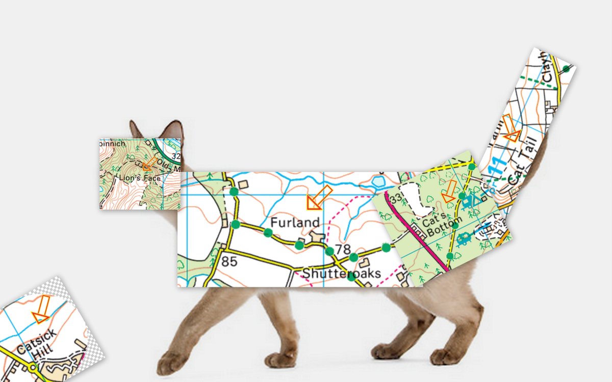 marvellousmaps's tweet image. .@buzzfeedanimals how do you like our #pawful cat made of #furreal place names? #purrfectpuns #NationalCatDay