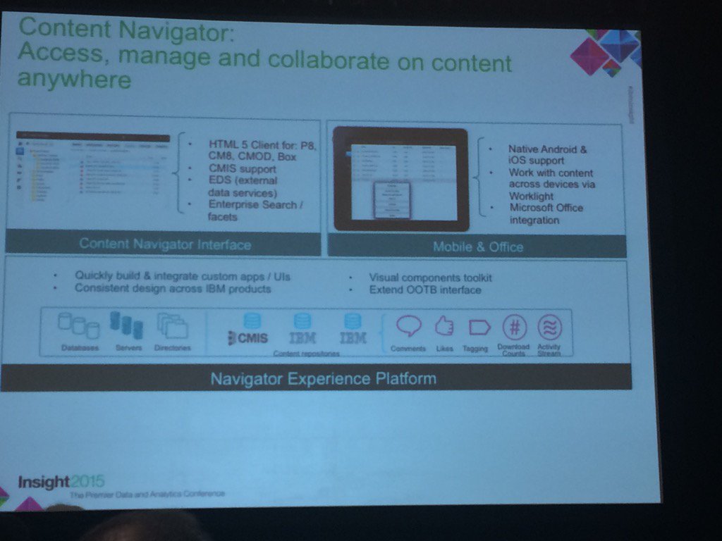 Aliye1Ozcan's tweet image. Unified access to content &amp;amp; expertise? That is #IBMContentNavigator !    #ibminsight #ibmecm @IBM_ECM @IBMPartners