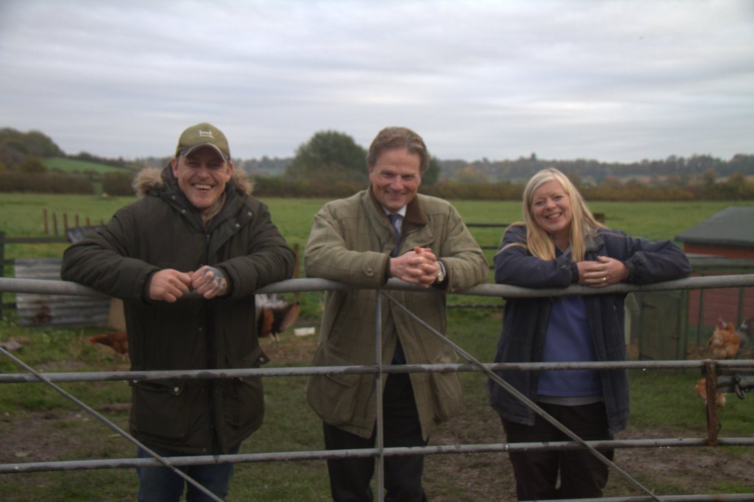 caenhillcc's tweet photo. Good to have a visit &amp; support from Devizes area board chairman Cllr Simon Jacobs at the farm today @wiltscouncil https://t.co/V2h1NDHtBC