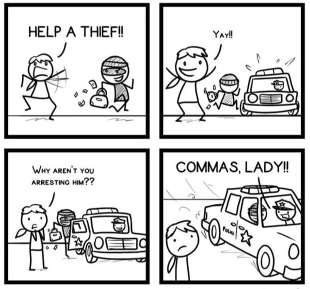 ReddieWC's tweet photo. This is why punctuation matters. https://t.co/ZrSAz7roIp