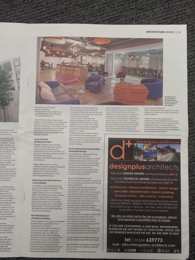 alexbelcher's tweet photo. Construction award for #axismason @DigitalJersey @forum3je @PolygonCI well done Siobhann Macleod https://t.co/vYzztoTCJk