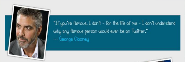 Knight4catXi's tweet image. What does George Clooney think of social media? bit.ly/1XxaqUs  #MKT235