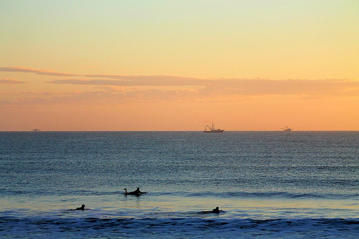 Morning surfers in Flagler Beach, FL.  #LoveFL #surfers #FlaglerBeach