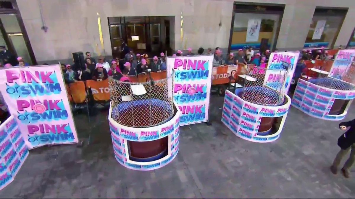 TODAYshow's tweet photo. Who's ready to be dunked? #PinkorSwim https://t.co/FtEYP3VALE