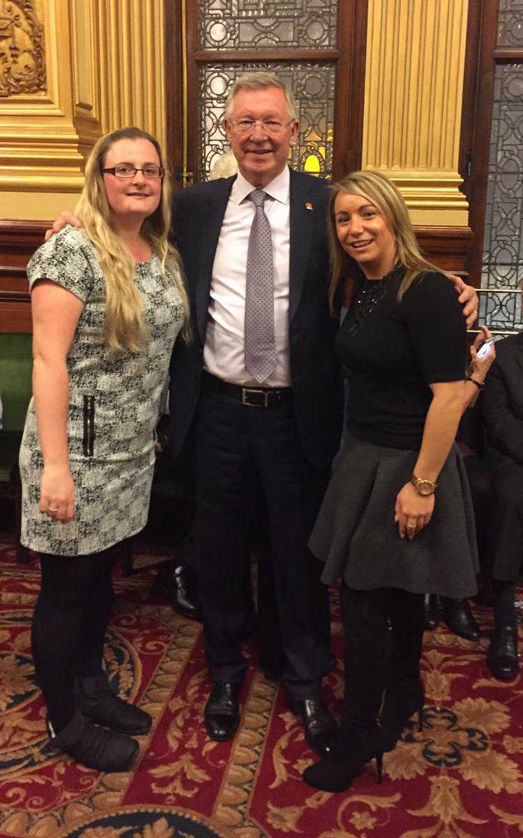 Harmony Row Patron Sir Alex with GNA Coordinator Ashley Bolton and Wildcats Squad Coordinator Natalie Greenhorn