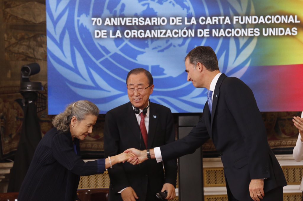 CasaReal's tweet image. Fin del acto solemne del 60º aniversario del ingreso de España en Naciones Unidas @ONU_es casareal.es/ES/Actividades…