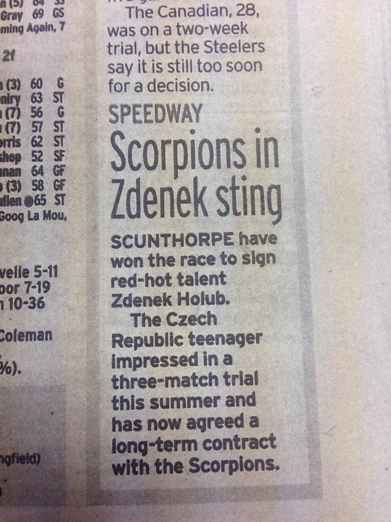 C1S666's tweet photo. @SpeedwayScunny made the Daily Mirror today. https://t.co/13A4yiggy2