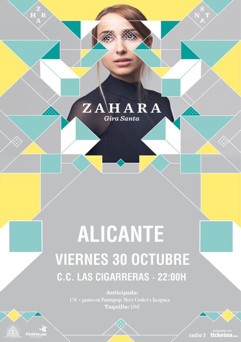 Y mañana <a href="/zaharapop/">Zahara</a> <3 en <a href="/LasCigarrerasCC/">Las Cigarreras CC</a> Alicante a las 21:30h  presentando "Santa":  open.spotify.com/album/6hKfDFLU…