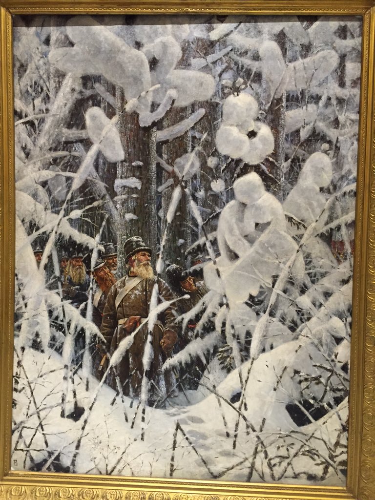 MuseumsRussia's tweet photo. На этой картине показаны не только крестьянский отряд самообороны, но и французские солдаты #твиттерэкскурсия https://t.co/Swv4bwzave