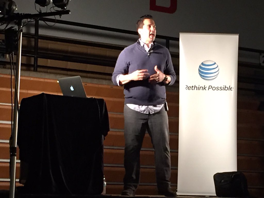 soards's tweet photo. @gcouros on stage addressing 1,800 southern Indiana students about social media empowerment #LeadMadison #DigitalYou https://t.co/AMEssXB7ik