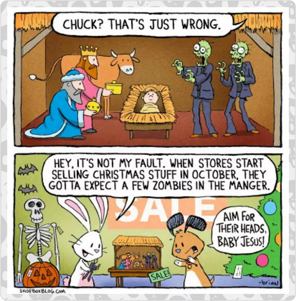 I have to get this joke in here at least one more time before October. is over!
#aimforthehead