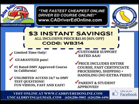 cadrivered's tweet photo. Sign Up by  https://t.co/NhHd75HdmD Get $65% Off Your #DriverEducation Class! In California Hope you like it. https://t.co/BIe6iliMDn