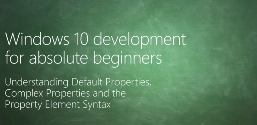 MSFT_Windows10's tweet image. Keep your #XAML nice and tidy with these tips! #Windows10 Development for Absolute Beginners channel9.msdn.com/Series/Windows…