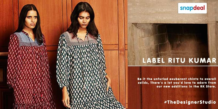 snapdeal's tweet photo. Check out the new additions to the Ritu Kumar Store on #TheDesignerStudio! Visit: https://t.co/wJbCmIYsgc https://t.co/Bj4a0glM7o