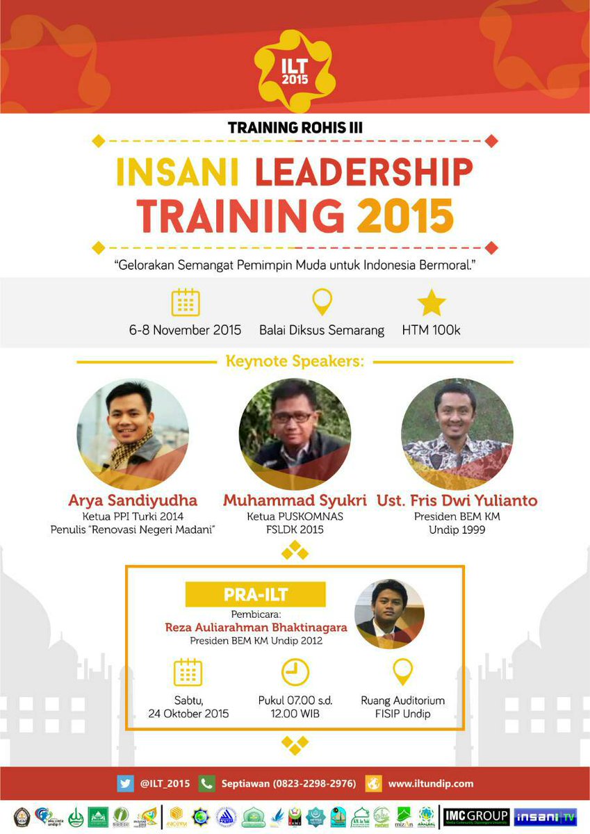 InsaniUNDIP's tweet photo. H-7 Insani Leadership Training 2015 :)
#insani #leadership #training #primemorality https://t.co/Ak08NYSBqs