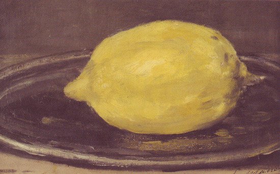 レモン』 エドゥアール・マネ レモンをモチーフにした単純な静物画だが