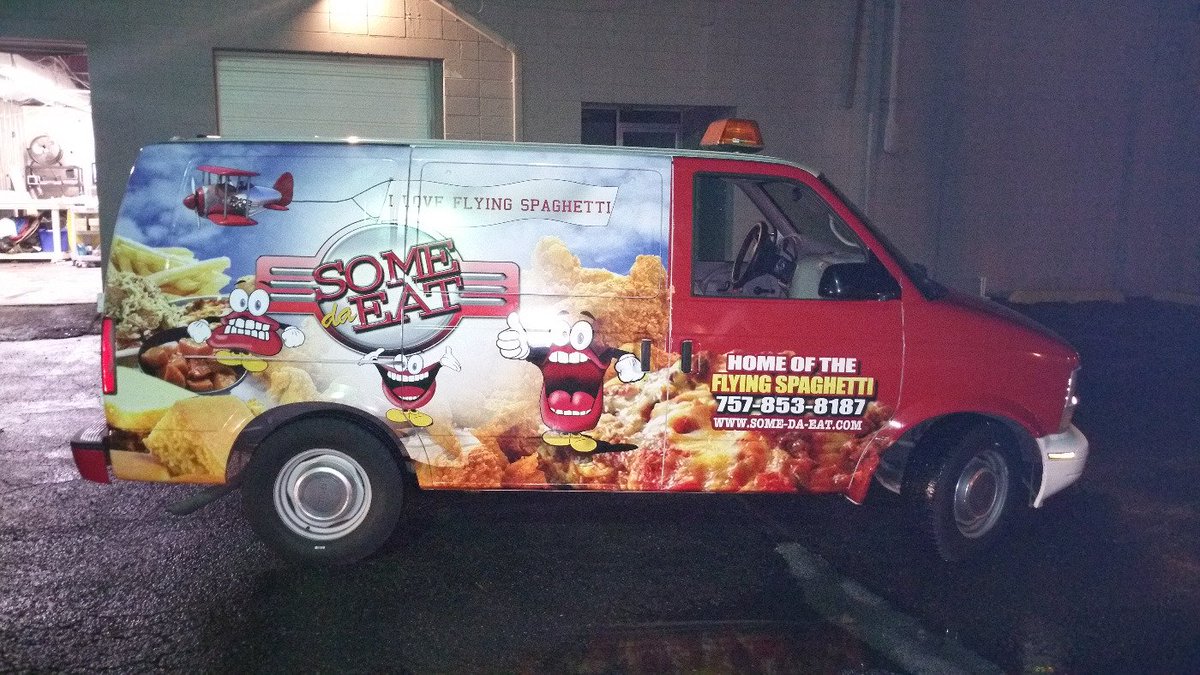 Upwardsigns's tweet photo. Vehicle Wrap for  Some da Eat Fast food Restaurant in Chesapeake Virginia https://t.co/SRttg8sriB