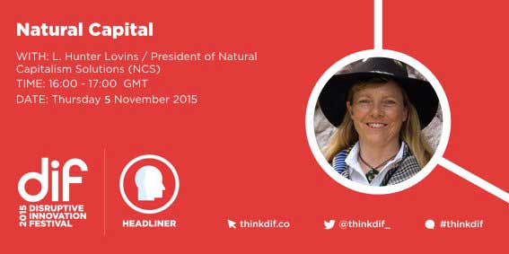 natcapsolutions's tweet photo. Save the date Nov 5 - @hlovins shares her vision for sustainability & biz bottom line #DIF15 https://t.co/nkBKcugDWW https://t.co/aNoXwDCcJ2