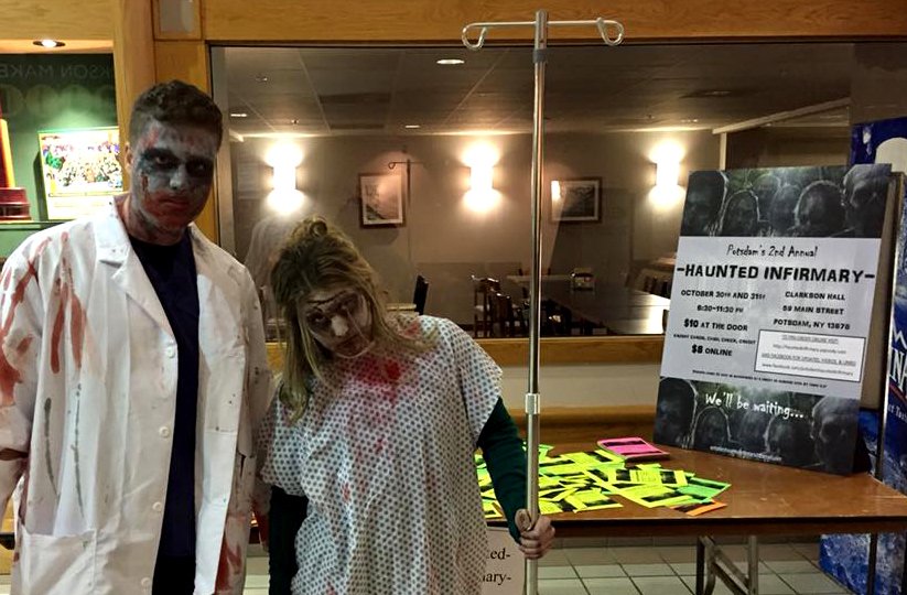 ClarksonUniv's tweet photo. .@ClarksonPA students create haunted infirmary to raise funds for medical mission trip https://t.co/vXeIH9xFLw https://t.co/hvv7GuH1aI