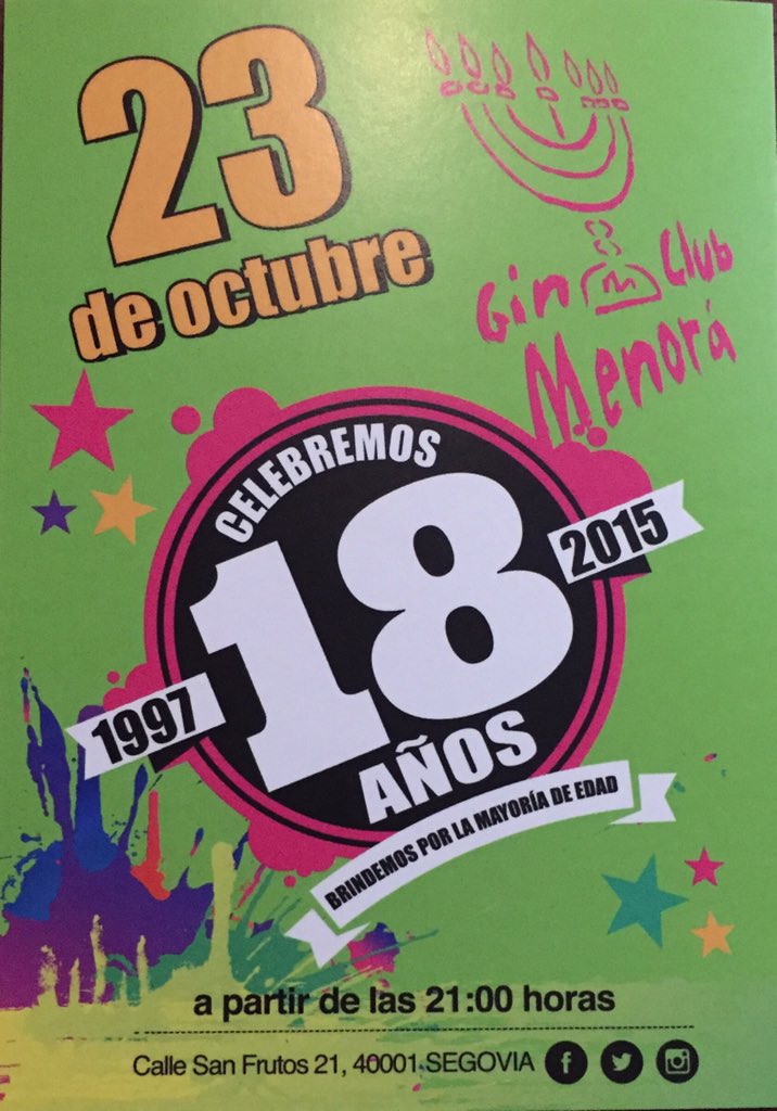 18 ANIVERSARIO DE GIN CLUB MENORA
