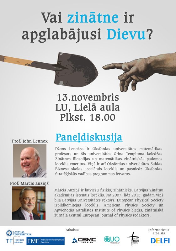 Aicinām apmeklēt paneļdiskusiju "Vai zinātne ir apglabājusi Dievu"  lza.lv/index.php?opti…