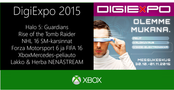 MenaceGG_fi's tweet photo. Menace mukana #digiexpo´illa @XboxSuomi osastolla esittelemässä HALO5 peliä. Follow,RT ja Fav! päivälippu on sun! https://t.co/dUqXVxO9ko