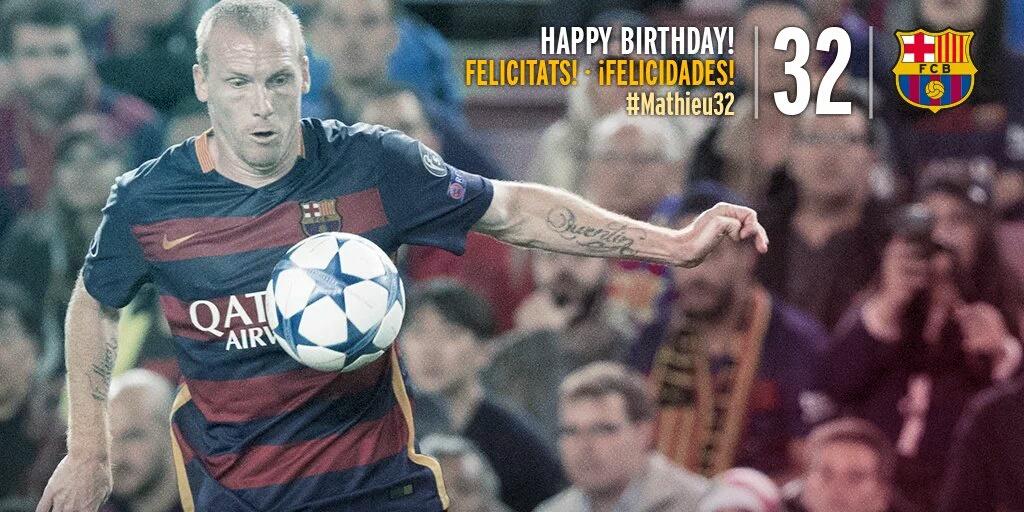 Canario_FCB's tweet photo. Muchísimas felicidades Mathieu. #Mathieu32 https://t.co/3KQ3aACIae