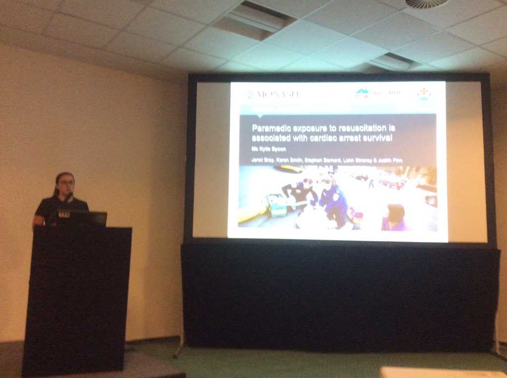 Paul_A_Jennings's tweet photo. @kyliedyson_au presents her paramedic exposure  to resuscitation findings to @ERC_resus audience-Prague#erc15prague https://t.co/FfPwYd5N2p