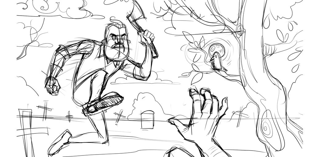 donmihalych's tweet image. We’re having trouble deciding between two of these concepts. Which one do you like more? Axe or butcher knife?