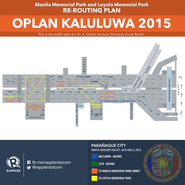 rapplerdotcom's tweet photo. Undas 2015: Parañaque sets rerouting scheme https://t.co/lfTeTj9kFt https://t.co/2L7oSgYJCi