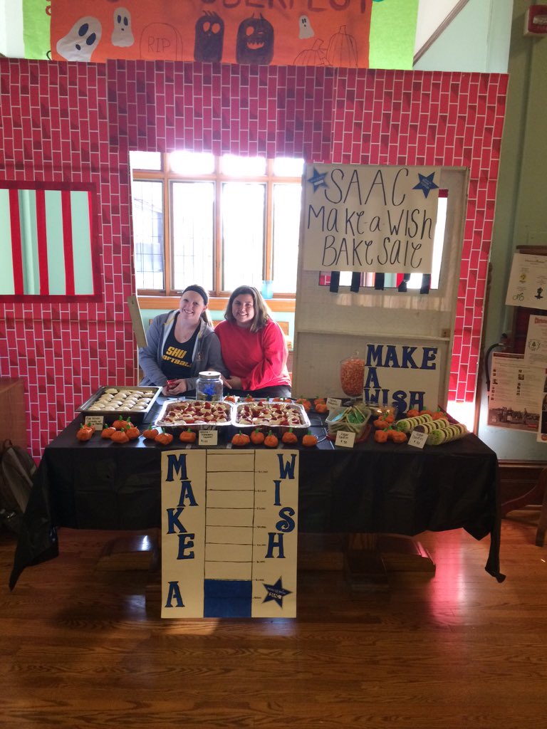 SetonHillSAAC's tweet photo. Stop by the Maira Solarium to purchase a baked good to support @MakeAWish! https://t.co/dCZYREVCP4