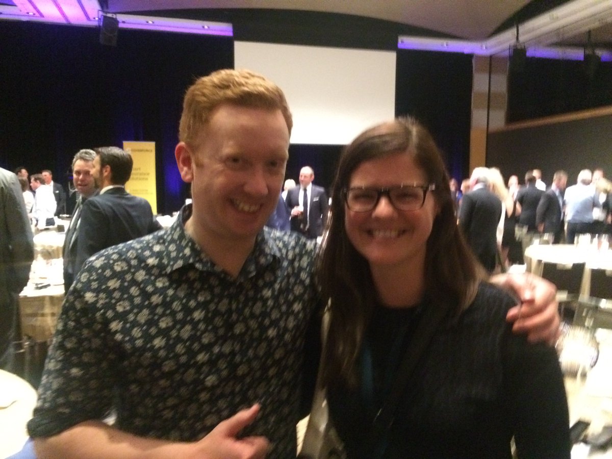 HamesSharley's tweet photo. Highlight of a great day hosted by @UDIANSW - real life utopian Anna Robinson meeting TV’s utopian @LukeWMcGregor https://t.co/mSKdNWfzcw