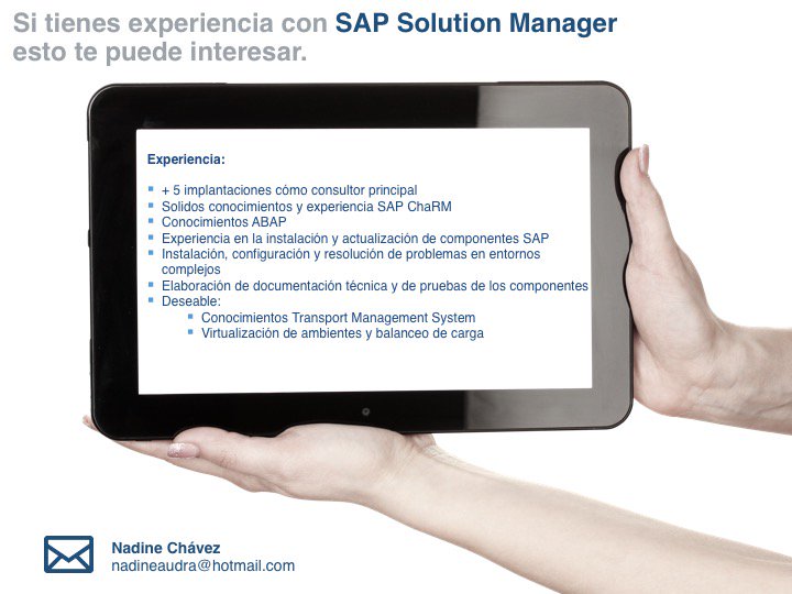 nadineaudra's tweet image. Tienes experiencia como Solution Manager ? Aqui hay una oportunidad para ti. #SAPChaRM #sapjobsmexico @EmpleoSAP