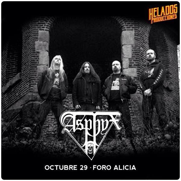 RevistaCvlt's tweet photo. Directo de Holanda 
#Asphyx 
29 oct 2015 Foro Alicia 
Cuauhtemoc 91 Col. Roma 
boletos en 
https://t.co/dKsJ6Eacp9 https://t.co/X8egNTvh1g