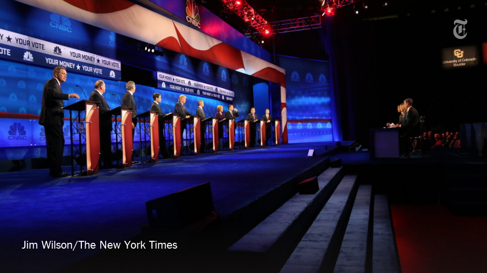 nytimes's tweet photo. Highlights from last night's GOP debate https://t.co/XEvZDhYsu0 https://t.co/3WEDe8KysH